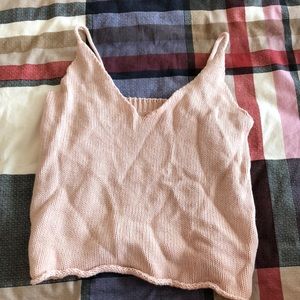 Brandy Melville pink knit tank top